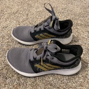 Super cute leopard Luxe Adidas with gold detail